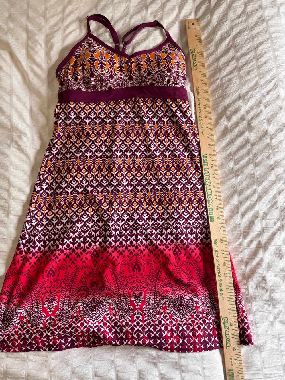 Athleta Bombay Printed Shorebreak Tribal Racerback Swim Dress  Beach Vacation XS